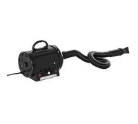 HOMCOM PawHut Séchoir Professionnel sèche-Poils toilettage pulseur sèche-Cheveux pour Chiens Chats Animaux 2800W Vitesse et température réglable 3 Buses interchangeables incluses Noir