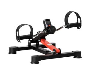 HOMCOM Pédalier d'appartement mini vélo d'appartement avec résistance réglable, écran LCD, hauteur et largeur réglables, pour entraînement des bras et des jambes, acier noir