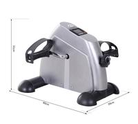 HOMCOM Pedalier d'entraînement Mini Bike en fonte avec affichage LCD pour fitness à domicile 35x40x31 cm couleur argent