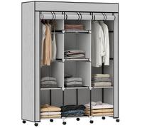 HOMCOM - Penderie - Acier - 125x43x162.5cm - Gris