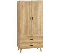 HOMCOM - Penderie - Panneaux de particules - 80x54x180cm - Bois naturel
