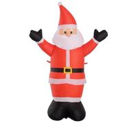 HOMCOM Père Noël Gonflable avec Lumières LED Décoration de Noël | Hauteur 1,2m