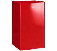 HOMCOM Petit 91L Porte Unique Réversible Frigo Congélateur Rouge
