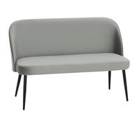 HOMCOM Petit canapé 2 Places 127 cm Velours Gris