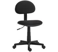 HOMCOM Petite Chaise de Bureau Fauteuil, Chaise d'Ordinateur Réglable en Hauteur avec Roulettes et Dossier Bas, Noir
