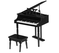 HomCom - Piano à queue enfant - Bois en MDF 30 touches - Tabouret et pupitre inclus - Noir