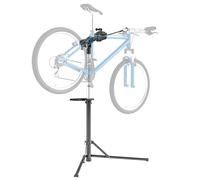 HOMCOM Pied d'atelier vélo pliable, support de réparation de vélo, hauteur réglable 107-160 cm, pince rotative à 360°, pour vélo de route, VTT, vélo électrique, noir