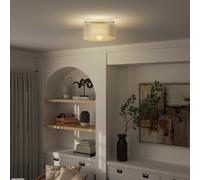 HOMCOM Plafonnier LED 40W base E27 moderne pour salon, couloir, salle à manger, cuisine, transparent