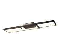 HOMCOM Plafonnier LED rectangle 43W, luminaire plafonnier 3000-6000K, 4600LM, télécommande, 70 x 30 cm, noir