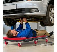 HOMCOM Planche à roulettes de montage 2 en 1 chariot de visite mécanicien pliable en Z charge 150kg 101,5 x 40 x 13,5 cm rogue