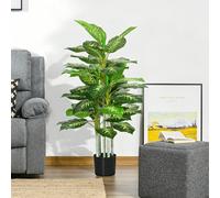 HOMCOM Plante artificielle calathea hauteur 120 cm pot ciment 53 feuilles - intérieur ou extérieur Description:Vous voulez avoir des plantes dans votre intérieur mais n'avez pas la main verte ? La pla