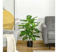 HOMCOM Plante artificielle calathea hauteur 95 cm pot ciment 42 feuilles - intérieur ou extérieur Description:Vous voulez avoir des plantes dans votre intérieur mais n'avez pas la main verte ? La plan