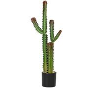 HOMCOM Plante Artificielle Intérieure 111 cm Cactus Artificiel en Pot Vert