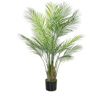 HOMCOM Plante Artificielle intérieure 120 cm, Palmier Arbre Artificiel avec Pot en Plastique et Flocage, 22 Feuilles en PE, Fausse Plante Vert décoration pour Maison, Bureau, Salon, Chambre