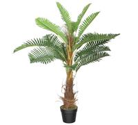 HOMCOM Plante Artificielle Palmier 100 cm avec 21 Grandes Feuilles Grand réalisme Pot Inclus