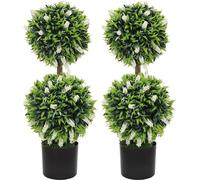 HOMCOM-Plante artificielle-plastique, acier-15L x 15B x 70H cm-Blanc