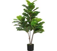 HOMCOM-Plante artificielle-plastique, ciment-Ø15 x 110H cm-Vert