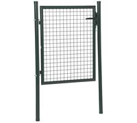 HOMCOM Portail en maille de jardin portillon de jardin porte de jardin portillon de patio porte de terrasse extérieur acier dim. 97L x 150H cm vert