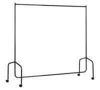 HOMCOM Portant à Vêtements avec Roulettes Tringle a Vêtement solide Charge 140 Kg 180 x 60 x 170 cm Porte-Manteau en acier noir