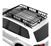 HOMCOM Porte-bagages Galerie de toit pour voiture en métal réglable en longueur de 109 à 162L cm Charge max 100kg
