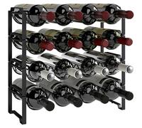 HOMCOM Porte-Bouteilles empilable 16 Bouteilles 42,5x16,5x41 cm Noir