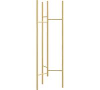 HOMCOM Porte-manteau, porte-manteau avec 6 barres de suspension, en bois massif, porte-manteau de style nordique pour vêtements, chapeaux, couloir, entrée, nature