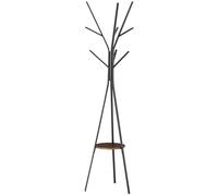 HOMCOM - porte-manteau - Métal - 45x45x180cm - Marron