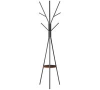 HOMCOM - porte-manteau - Métal - 45x45x180cm - Marron