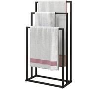 HOMCOM Porte-serviettes sur pied 3 bras autoportant en acier, 45x21.5x85 cm