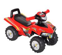 HOMCOM Porteur Enfants Quad 12-36 Mois dim. 60L x 38l x 42H cm Effets Lumineux et sonores Rouge Noir