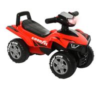 HomCom Porteur enfant Quad 18-36 mois Effets lumineux et sonore 60x31x42 cm Rouge/Noir