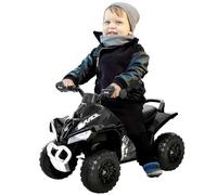 HOMCOM Porteur Enfants Quad 18-36 Mois dim. 67L x 38l x 44H cm Effets Lumineux et sonores Noir Pas ÉLECTRIQUE