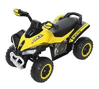 HOMCOM Porteur Enfants sans Moteur Quad 18-36 Mois dim. 67L x 38l x 44H cm Effets Lumineux et sonores Jaune Noir Pas ÉLECTRIQUE