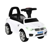 HOMCOM Porteur Enfants Voiture avec Coffre à Jouets 18-36 Mois Blanc