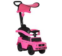 HOMCOM Porteur Enfants Voiture Enfant Multi-Équipée 12-36 Mois Rose