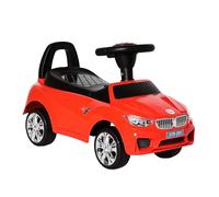 HOMCOM Porteur Enfants Voiture, véhicule à Pousser avec Coffre à Jouets, klaxon, phares et Musique, développe la motricité de Votre Enfant, 18-36 Mois, Rouge