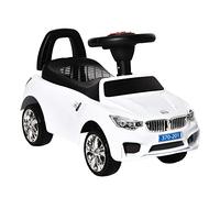 HOMCOM Porteur Enfants Voiture, véhicule à Pousser avec Coffre à Jouets, klaxon, phares et Musique, développe la motricité de Votre Enfant, 18-36 Mois, Blanc