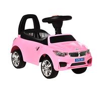 HOMCOM Porteur Enfants Voiture, véhicule à Pousser avec Coffre à Jouets, klaxon, phares et Musique, développe la motricité de Votre Enfant, 18-36 Mois, Rose