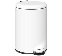 HOMCOM Poubelle 20L Poubelle à pédale Poubelle cosmétique avec couvercle et pédale, poubelle avec seau intérieur, pour salon, bureau, métal, 36 x 30 x 44,5 cm