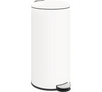 HOMCOM Poubelle 30L Poubelle à pédale Poubelle cosmétique avec couvercle et pédale, poubelle avec seau intérieur, pour salon, bureau, métal, 36 x 30 x 63,5 cm