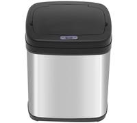 HOMCOM Poubelle à capteur 20L Acier inoxydable Poubelle automatique avec détecteur de mouvement, seau intérieur 33 x 25 x 42,5 cm Argent+Schwarz