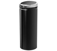 HOMCOM Poubelle Automatique 50L à Capteur de Mouvement Noir