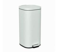 HOMCOM Poubelle compacte 30L, couvercle à fermeture douce, pédale verte