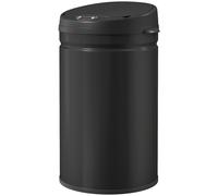 HOMCOM Poubelle cuisine automatique 30L acier inoxydable, poubelle à couvercle à fermeture en douceur, 32x30,5x51cm, noir