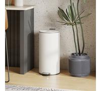 HOMCOM Poubelle de Cuisine 30L avec Pédale et Couvercle à Fermeture Douce, Poubelle Amovible pour Chambre Bureau Étude Salon Crème