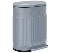 HOMCOM Poubelle de Cuisine à pédale de 20 litres - Anti-Traces de Doigts - avec Couvercle à Fermeture amortie - en métal - avec pédale et Seau intérieur Amovible - Gris