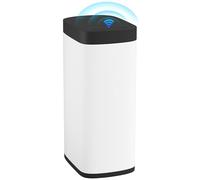 HOMCOM Poubelle de cuisine automatique 50L à capteur de mouvement sans contact, résistante aux traces de doigts, fonctionne à piles, poubelle sans bac intérieur, crème