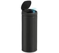 HOMCOM Poubelle de Cuisine Automatique 50L en Acier Inoxydable Noir