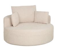 HOMCOM Pouf canapé 130 x 130 x 82 cm Crème