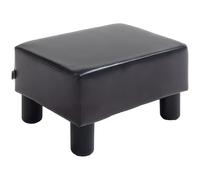 HOMCOM Pouf Repose-Pied Tabouret Bas en polyuréthane capacité de Charge 110 Kg 40 x 30 x 24 cm Marron